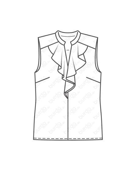 Blouse col droit  n°6456
