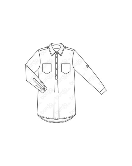 Chemisier fermeture polo n°6457