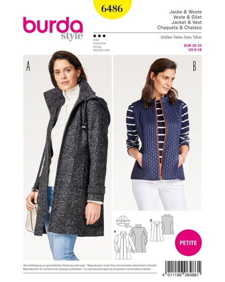 Veste à capuche - gilet n°6486