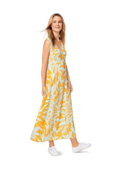 Robe taille haute effet cache-cœur n°6496