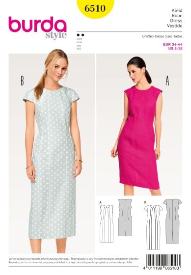 Robe fourreau n°6510