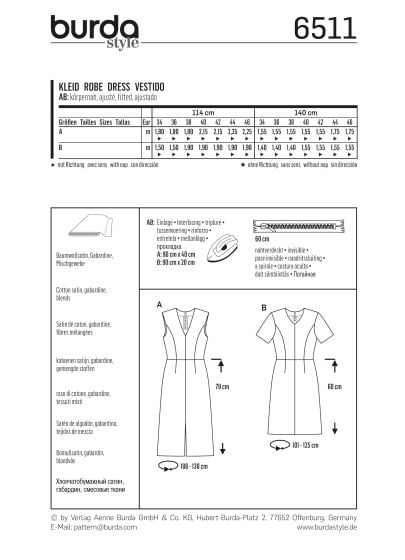 Robe encolure en V  n°6511