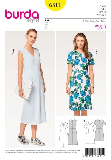 Robe encolure en V  n°6511