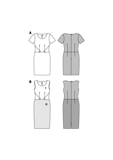 Robe étui  n°6522