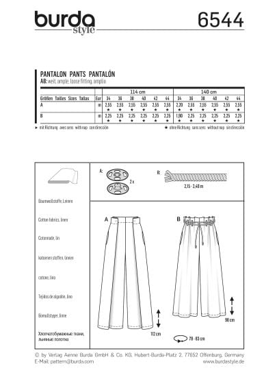 Pantalon ample n°6544