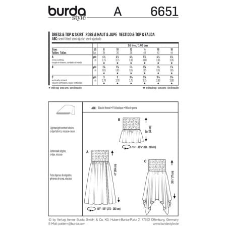Robe & Haut & Jupe n°6651