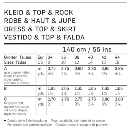Robe & Haut & Jupe n°6651