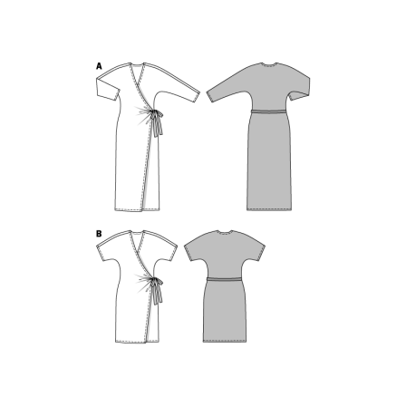 Robe cache-cœur n°6730