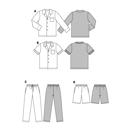 Pyjama style classique n°6741