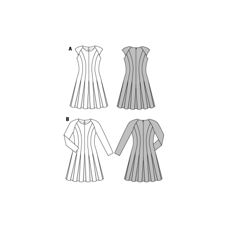 Robe couture de découpe n°6744