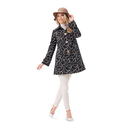 Manteau évasé à col Claudine n°6747