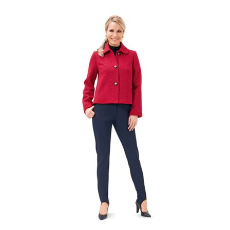 Manteau évasé à col Claudine n°6747