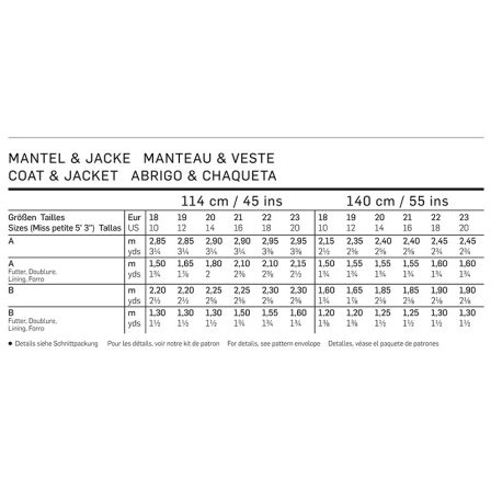 Manteau évasé à col Claudine n°6747