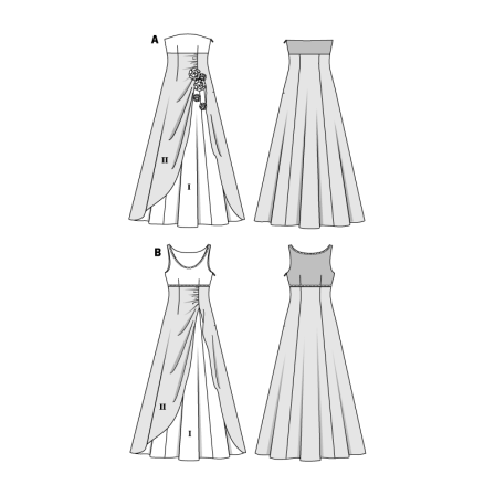 Robe de soirée bustier n°6751