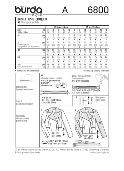 Vestes n°6800