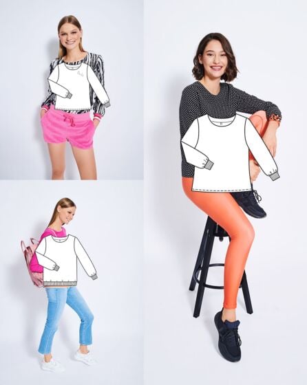 Blouses en popeline n° 4 | Burda Easy n°1  Jan-Fév/2023