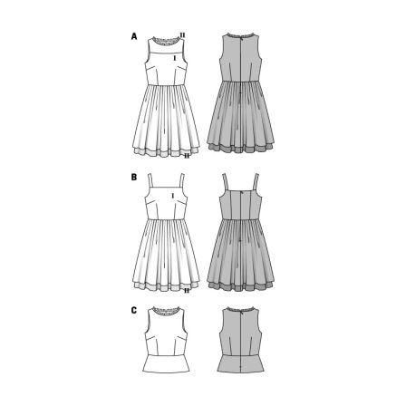 robe rétro n°7054