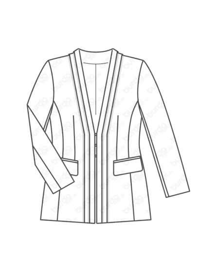 Veste col V n°6258