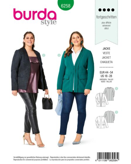 Veste col V n°6258
