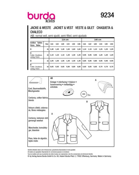 Veste & gilet n°9234 Automne/Hiver 2023