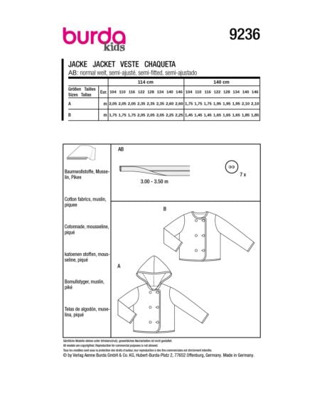 Veste n°9236 Automne/Hiver 2023