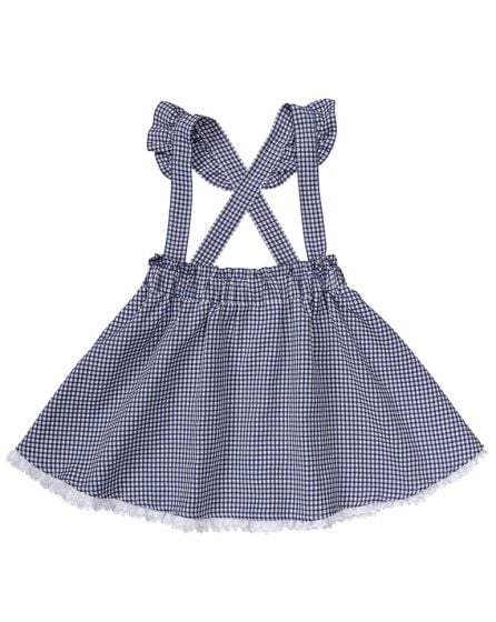 Jupe à ceinture élastique – jupe à bretelles pour fillette n°9319