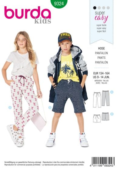 Pantalon à coulisse élastique pour enfant n°9324