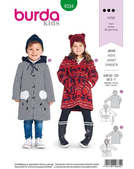 Veste à capuche pour enfants n°9334