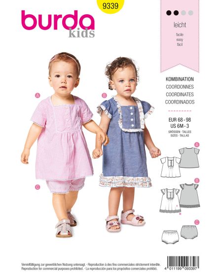 Robe et culotte pour bébé n°9339