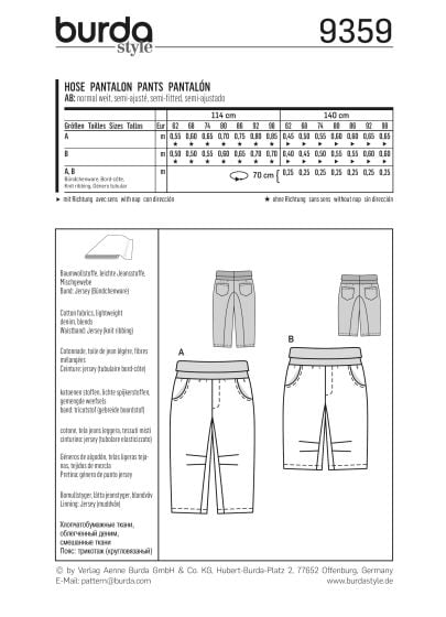 Pantalon pour enfants n°9359