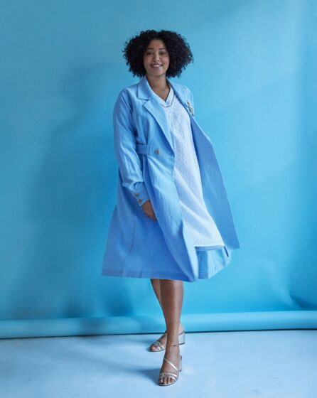 Manteau en lin n°413 | Burda Curvy 02/23