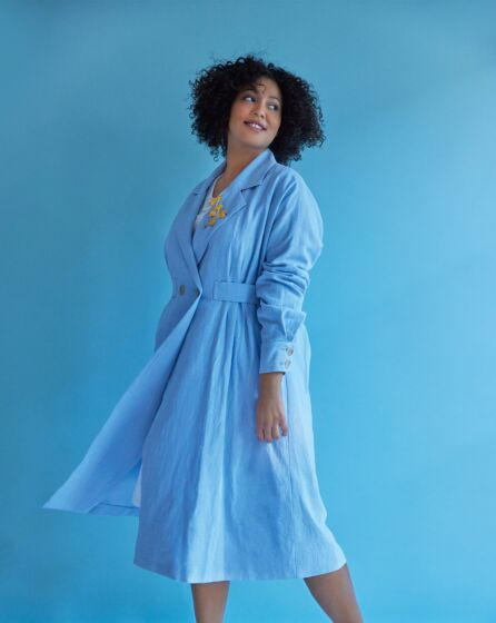 Manteau en lin n°413 | Burda Curvy 02/23