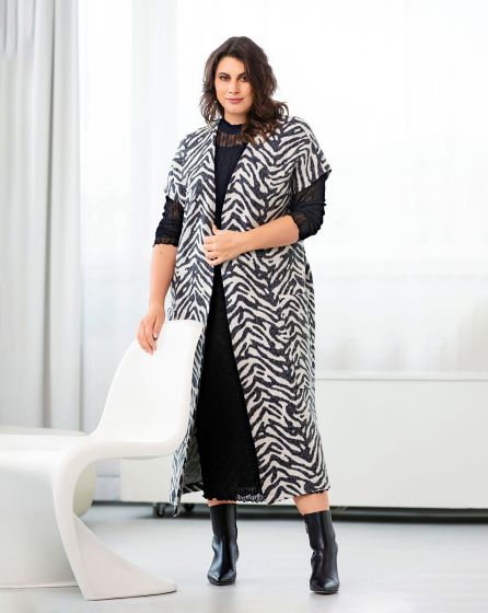 Gilet en lainage n°408 | Burda Curvy 03/23