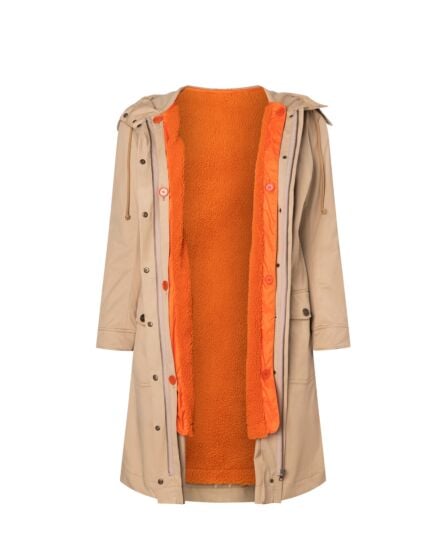 Parka avec veste intérieure en gabardine n°401 | Burda Curvy 04/23