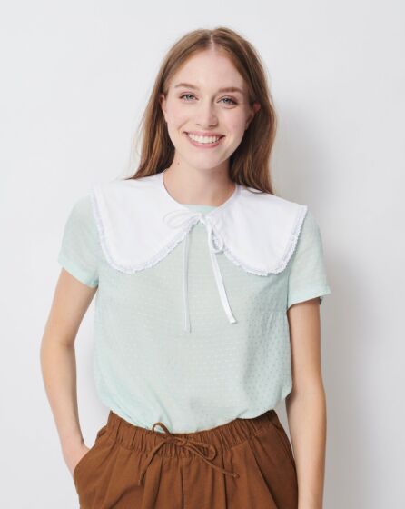 Maxi col Claudine en Popeline n° 6 | Burda Easy n°6/2021