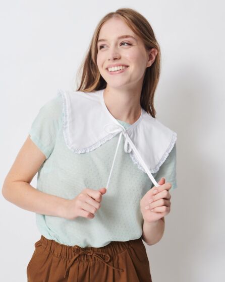 Maxi col Claudine en Popeline n° 6 | Burda Easy n°6/2021