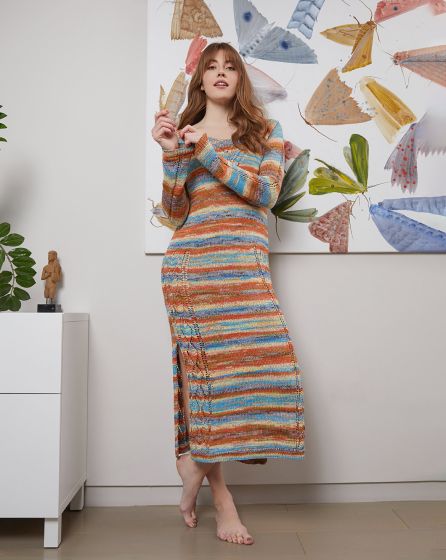 Robe en dégradé et avec du point ajouré #14 | Burda Mailles n°22 - 2023