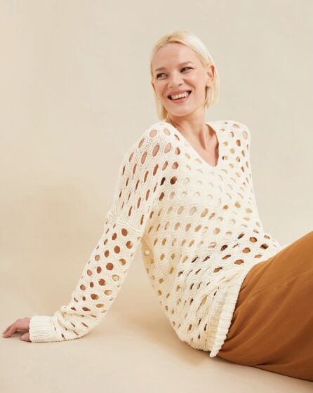 Pullover ample en point ajouré #31 | Burda Mailles n°22 - 2023