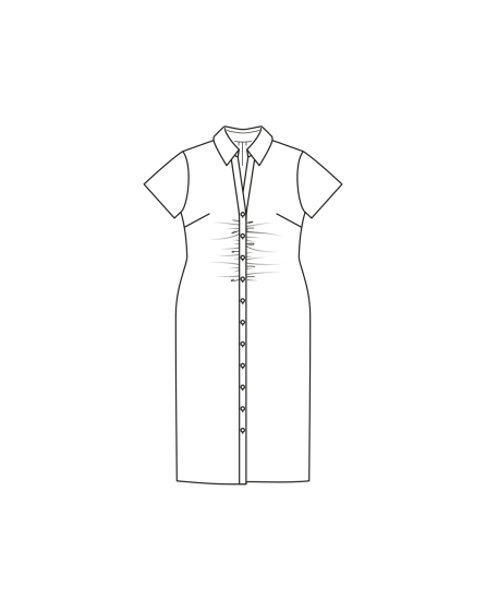Robe chemisier en coton n°401 | Burda Curvy 02/23
