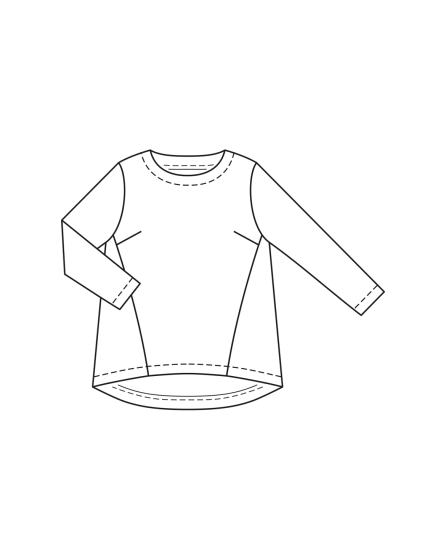 T-shirt en jersey n°416 | Burda Curvy 02/23