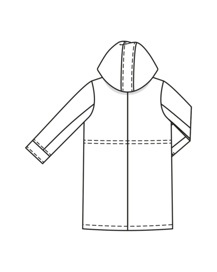 Parka avec veste intérieure en gabardine n°401 | Burda Curvy 04/23