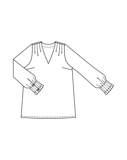 Blouse en coton n°410 | Burda Curvy 03/24