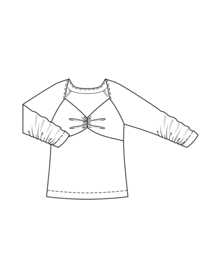Top en jersey n°413 | Burda Curvy 04/24