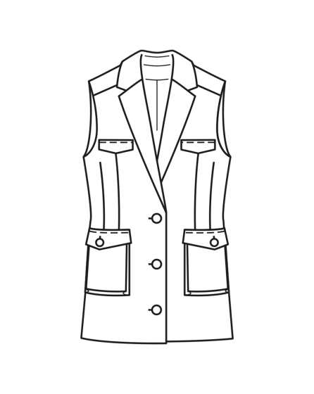 Gilet en coton n°102 | Burda Style 04/23
