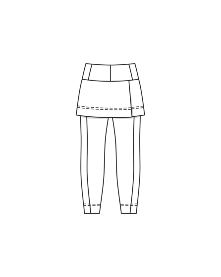 Pantalon à surjupe en jersey n°115 | Burda Style 07/23