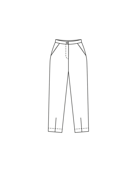Pantalon en velours côtelé n°116 | Burda Style 08/23