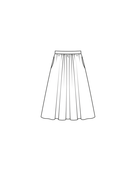 Jupe midi en polyester n°109 | Burda Style 12/23