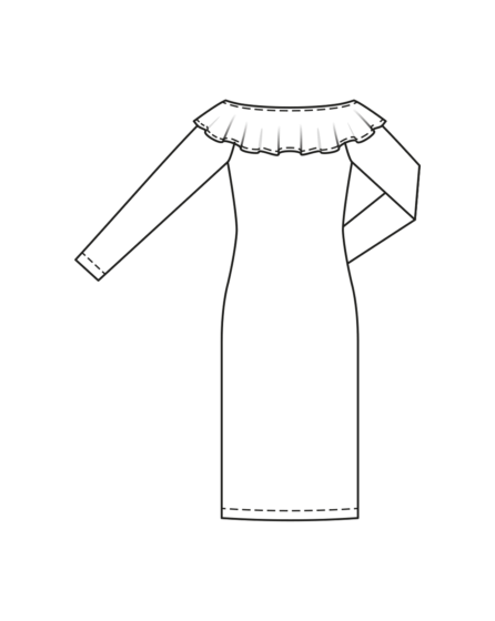 Robe Carmen en velours n°112 | Burda Style 12/23
