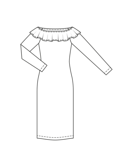 Robe Carmen en velours n°112 | Burda Style 12/23