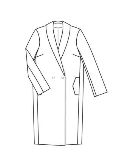 Manteau en lainage mélangé n°110 | Burda Style 01/24